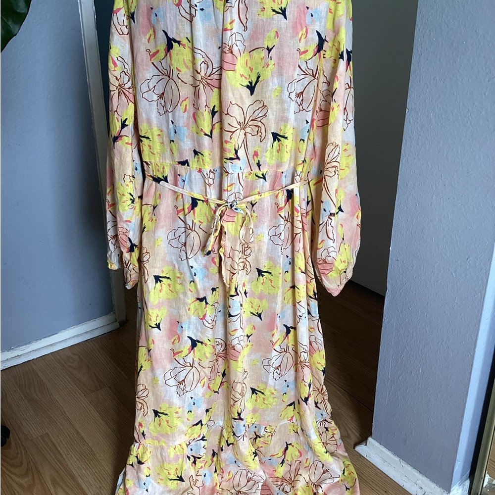 Style & Co. Floral Yellow and Pink Dress 2X - Picture 8 of 13